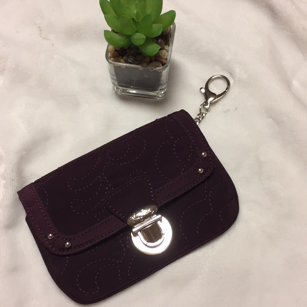 VERA BRADLEY Flip ID Wallet FOB en Wine